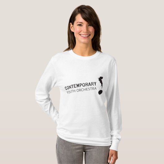 Long-sleeve CYO-T-shirt T-shirt (Voorkant volledig)