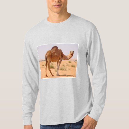 Long Sleeve T-Shirt ash men I LOVE SAHARA (Voorkant)
