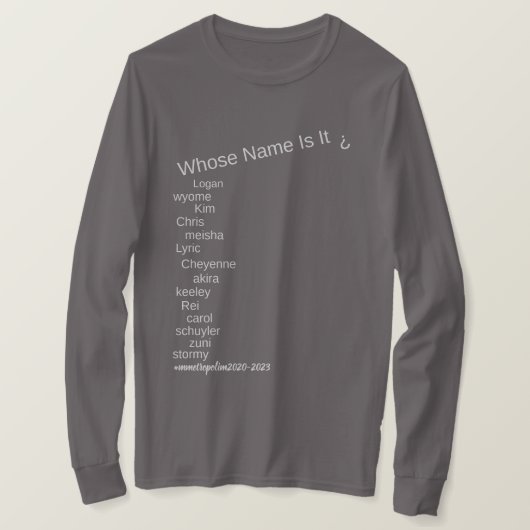 LONG SLEEVE TSHIRT all family sizes/styles Sm - 3X (Design voorkant)