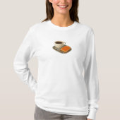 Long Sleeve with coffee and sandwich T-shirt (Voorkant)