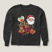 Long sleeved cute t-shirt with fancy christmas  (Voorkant)