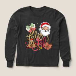 Long sleeved cute t-shirt with fancy christmas 