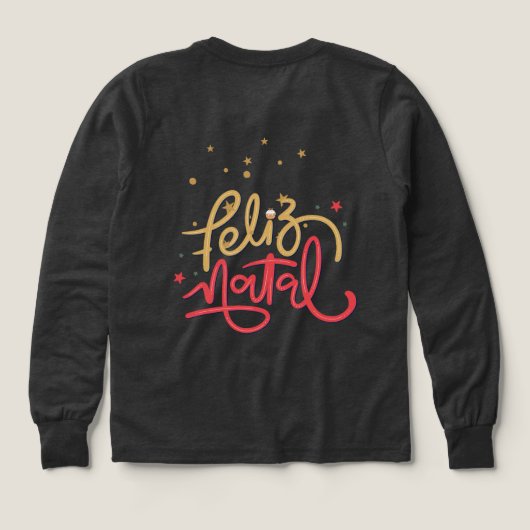 Long sleeved cute t-shirt with fancy christmas  (Achterkant)