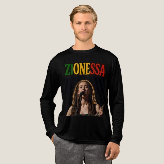 Long-sleeved unisex Tri-Blend shirt (Voorkant)