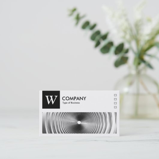 Long Spring B&W — Logo en panel v2 — zwart Visitekaartje (Staand voorkant)