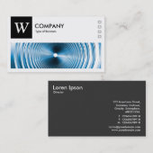 Long Spring Blue - Logo en panel v2 - zwart Visitekaartje (Voorkant / Achterkant)
