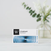 Long Spring Blue - Logo en panel v2 - zwart Visitekaartje (Staand voorkant)