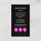 Long Stem Flower III - Black Visitekaartje (Achterkant)