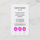 Long Stem Flower III - White Visitekaartje (Achterkant)