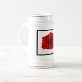 Long Stem Red Rose Beer Stein Bierpul (Voorkant links)