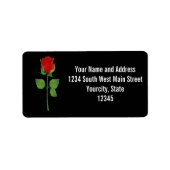 Long Stem Red Rose Etiket (Voorkant)