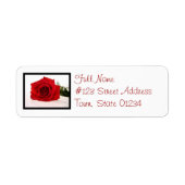 Long Stem Red Rose Mailing Label (Voorkant)