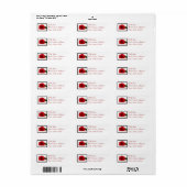 Long Stem Red Rose Mailing Label (Full Sheet)