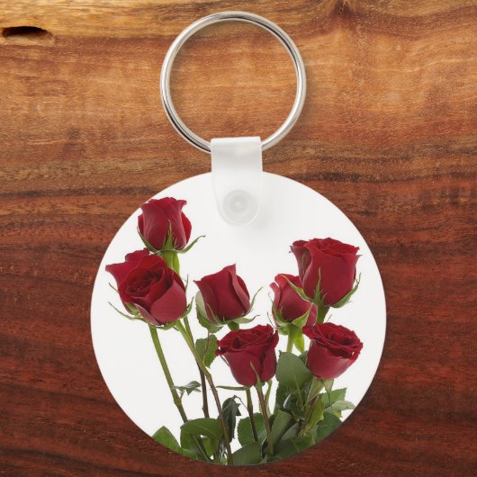 Long Stem Red Roses Sleutelhanger (Voorkant)
