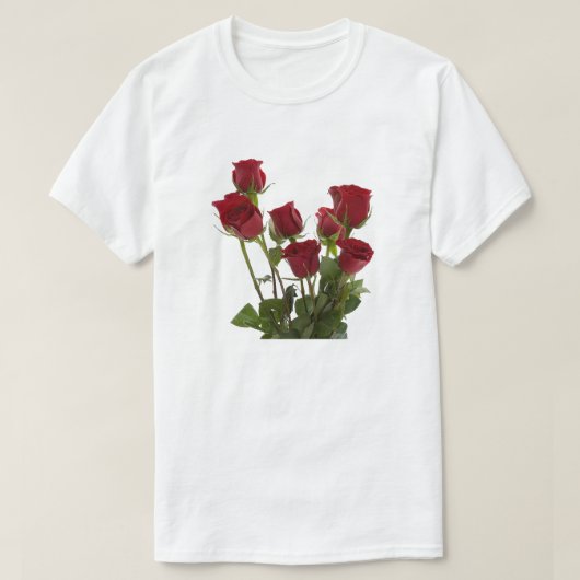 Long Stem Red Roses T-shirt (Design voorkant)