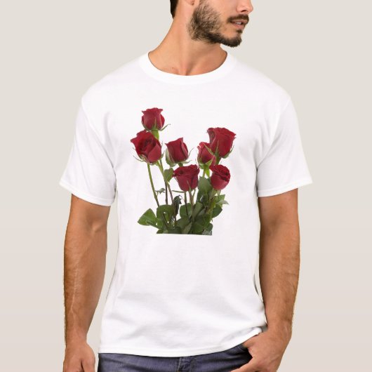 Long Stem Red Roses T-shirt (Voorkant)