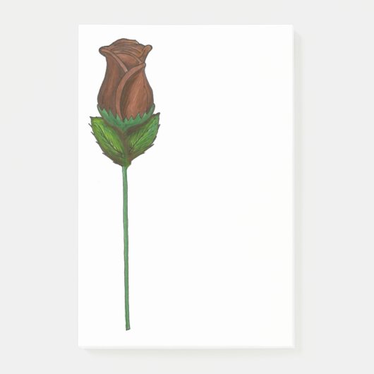Long Stemmed Chocolate Roos Valentijnsdag Snoep Post-it® Notes (Voorkant)