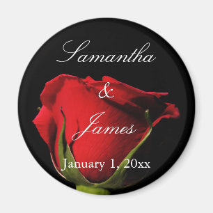 Long Stemmed Red Rose Personal Magneet