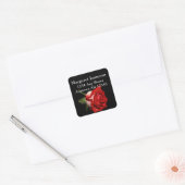 Long Stemmed Red Rose Weduwen Return Label (Envelop)