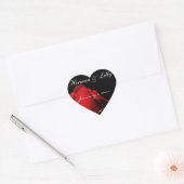 Long Stemmed Red Roses Personalized Weddenschap Hart Sticker (Envelop)
