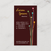 Long Stems - donkerbruin Visitekaartje (Achterkant)