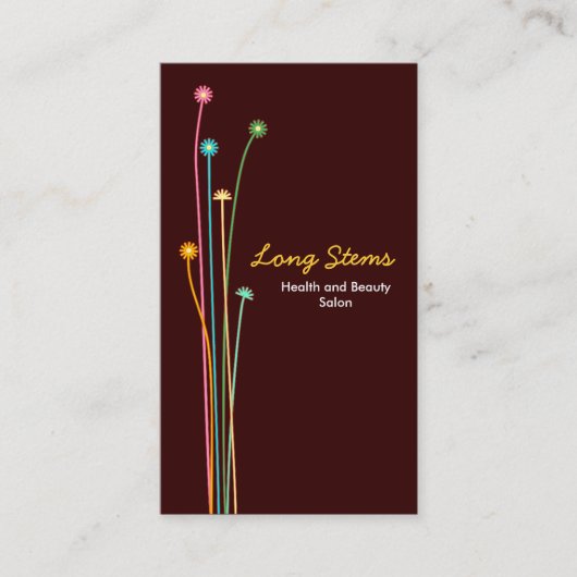 Long Stems - donkerbruin Visitekaartje (Voorkant)