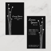 Long Stems - zwart en wit (Gold Kaart) Visitekaartje (Voorkant / Achterkant)