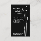 Long Stems - zwart en wit (Gold Kaart) Visitekaartje (Achterkant)