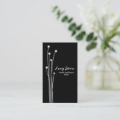 Long Stems — zwart en wit Visitekaartje (Staand voorkant)