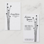 Long Stems — zwart op goud Visitekaartje (Voorkant / Achterkant)