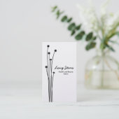 Long Stems — zwart op goud Visitekaartje (Staand voorkant)