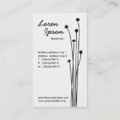 Long Stems — zwart op goud Visitekaartje (Achterkant)