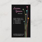 Long Stems — zwart Visitekaartje (Achterkant)