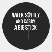 Long Stick Middie (LSM) Lacrosse Defenseman Lax Te Ronde Sticker (Voorkant)