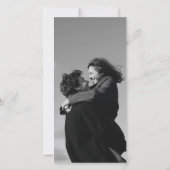 Long Story Short Minimalist Timeline Photo Wedding Save The Date (Achterkant)