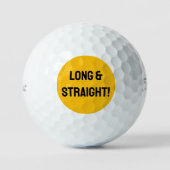 LONG & STRAIGHT Aangepaste Golfbal Golfballen (Voorkant)