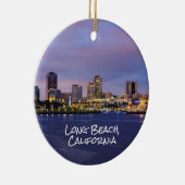 Long strand California, Skyline in Dusk, Keramisch Ornament (Rechts)