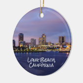 Long strand California, Skyline in Dusk, Keramisch Ornament (Links)