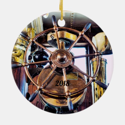 Long strand California, Skyline in Dusk, Keramisch Ornament (Achterkant)