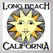 Long strand Californië Poster (Voorkant)