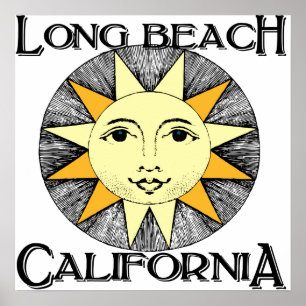 Long strand Californië Poster