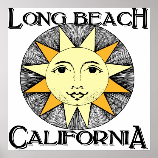 Long strand Californië Poster (Voorkant)