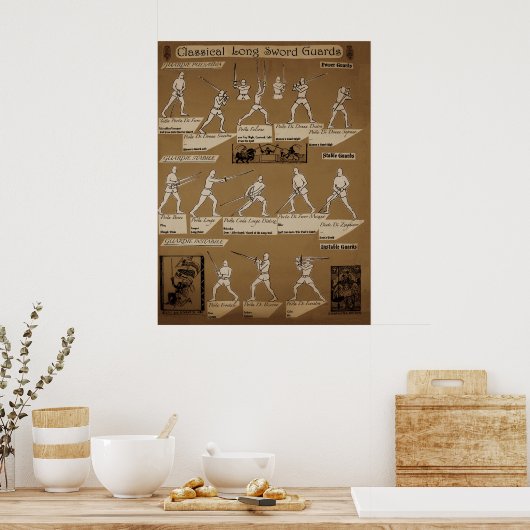 Long Sword Guard Poster Sepia (Keuken)