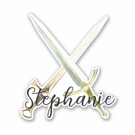Long Sword HEMA Personalized Sticker (Voorkant)
