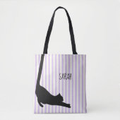Long Tail Black Cat All Over Print Tas (Voorkant)