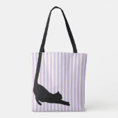 Long Tail Black Cat All Over Print Tas (Achterkant)
