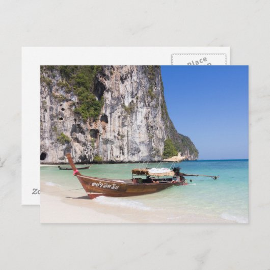 Long Tail Boat Briefkaart (Voorkant / Achterkant)