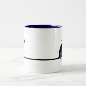 Long Tail Cat Gone Fishin'' Tweekleurige Koffiemok (Center)