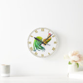 Long Tailing Phoenix Rooster Wall Clock Ronde Klok (Huis)