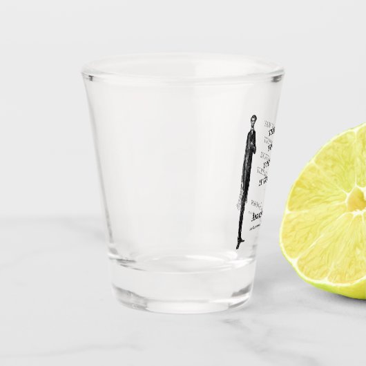Long Tall Abe Abraham Lincoln Quote of Jouw tekst Shot Glas (Links)